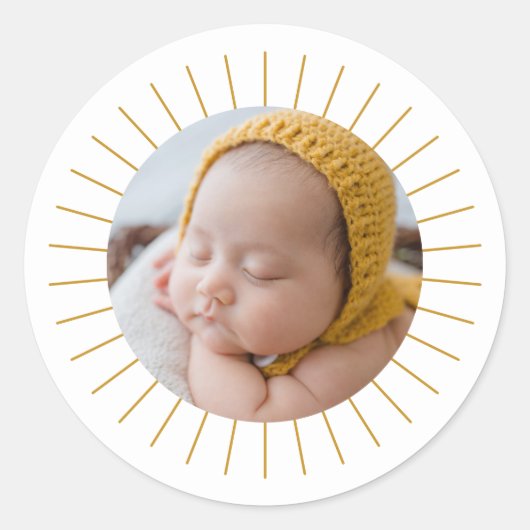 Sunshine Baby Fotoenvelop Seal Stickers (Voorkant)