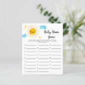 Sunshine Baby Name Shower Game (Staand voorkant)