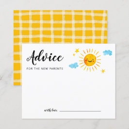 Sunshine Baby shower Advice Kaart