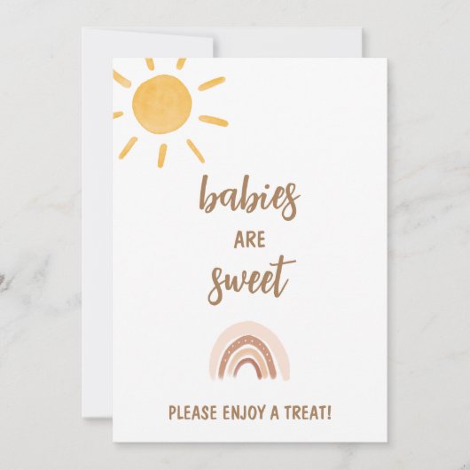 Sunshine Baby shower Baby's zijn lief Kaart (Voorkant)