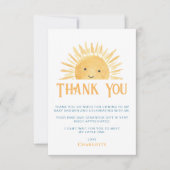Sunshine Baby shower Bedankkaart (Voorkant)