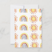 Sunshine baby shower bedankkaart (Achterkant)