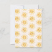 Sunshine Baby shower Bedankkaart (Achterkant)