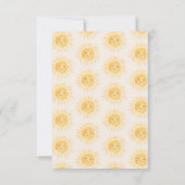 Sunshine Baby shower Bedankkaart (Achterkant)