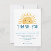 Sunshine Baby shower Bedankkaart (Voorkant)