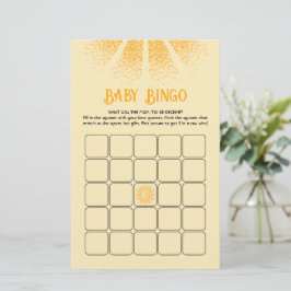Sunshine Baby shower bingo