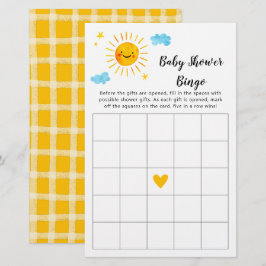 Sunshine Baby shower Bingo Game