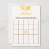 Sunshine Baby shower Bingo Game Kaart (Voorkant)