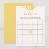 Sunshine Baby shower Bingo Game Kaart (Voorkant / Achterkant)