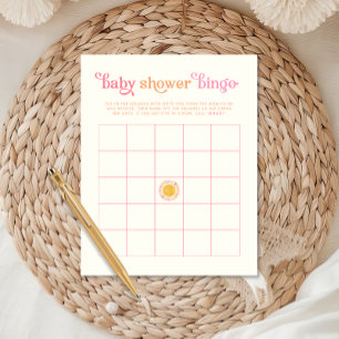 Sunshine Baby shower Bingo Spelprint Poster