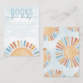 Sunshine Baby shower Boeken voor Baby Aanvraag Informatiekaartje