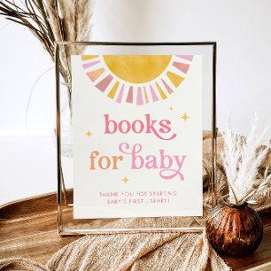 Sunshine Baby shower Boeken voor Baby Sign Poster