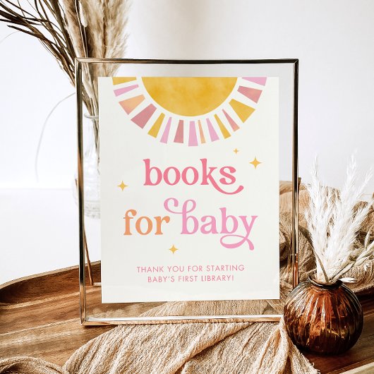 Sunshine Baby shower Boeken voor Baby Sign Poster