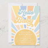 Sunshine Baby shower Boho Blue Rainbow Sunshine Kaart (Voorkant)