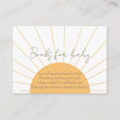 Sunshine Baby shower Boho Books for Baby shower Informatiekaartje (Voorkant)