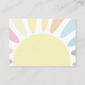 Sunshine Baby shower Boho Books for Baby shower Informatiekaartje (Achterkant)