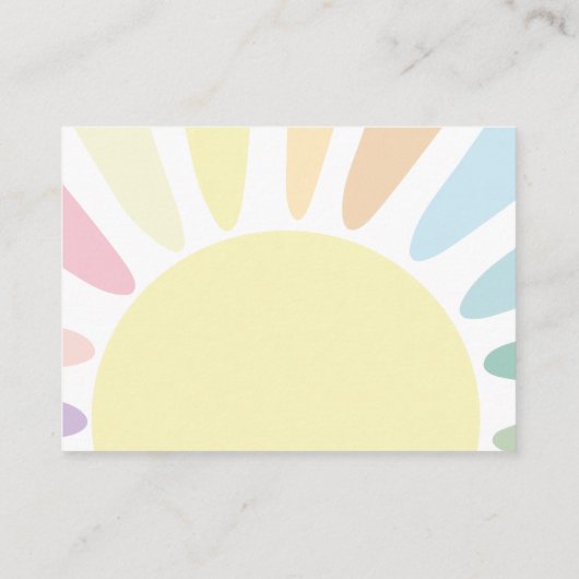Sunshine Baby shower Boho Books for Baby shower Informatiekaartje (Achterkant)