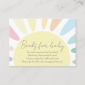 Sunshine Baby shower Boho Books for Baby shower Informatiekaartje (Voorkant)