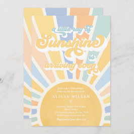 Sunshine Baby shower Boho Muted Rainbow Sunshine Kaart