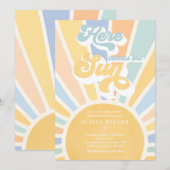 Sunshine Baby shower Boho Muted Rainbow Sunshine Kaart (Voorkant / Achterkant)