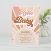 Sunshine Baby shower Boho Muted Rainbow Sunshine Kaart (Staand voorkant)