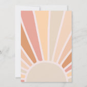Sunshine Baby shower Boho Muted Rainbow Sunshine Kaart (Achterkant)