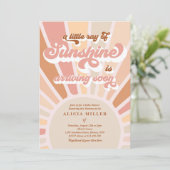 Sunshine Baby shower Boho Muted Rainbow Sunshine Kaart (Staand voorkant)