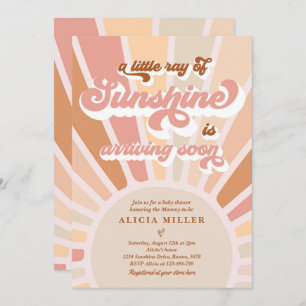 Sunshine Baby shower Boho Muted Rainbow Sunshine Kaart