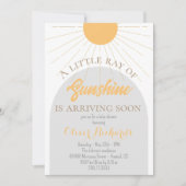 Sunshine Baby shower Boho Retro Baby shower Kaart (Voorkant)