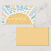 Sunshine Baby shower Boho Retro Book Request Informatiekaartje (Voorkant / Achterkant)