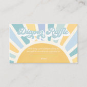 Sunshine Baby shower Boho Retro Diaper Raffle Informatiekaartje (Voorkant)