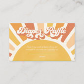 Sunshine Baby shower Boho Retro Diaper Raffle Informatiekaartje (Voorkant)