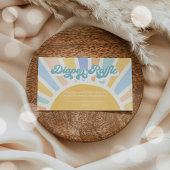 Sunshine Baby shower Boho Retro Diaper Raffle Informatiekaartje