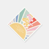 Sunshine Baby shower Boho Retro Rainbow Sunshine Servet (Hoek)
