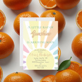 Sunshine Baby shower Boho Retro Roze Baby shower Kaart