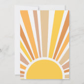 Sunshine Baby Shower Boho Retro Yellow Sunshine Kaart (Achterkant)