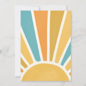 Sunshine Baby shower Boho Retro Yellow Sunshine Kaart (Achterkant)