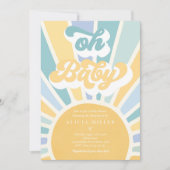 Sunshine Baby shower Boho Retro Yellow Sunshine Kaart (Voorkant)