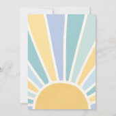 Sunshine Baby shower Boho Retro Yellow Sunshine Kaart (Achterkant)