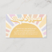 Sunshine Baby shower Boho Sun Roze Book Request Informatiekaartje (Voorkant)