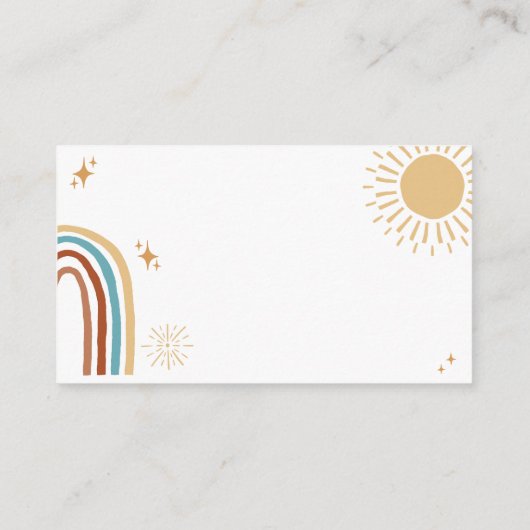 Sunshine Baby shower Books for Baby Informatiekaartje (Achterkant)