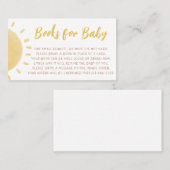 Sunshine Baby shower Books for Baby Visitekaartje (Voorkant / Achterkant)