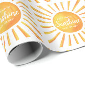 Sunshine Baby shower Cadeaupapier (Rol Hoek)