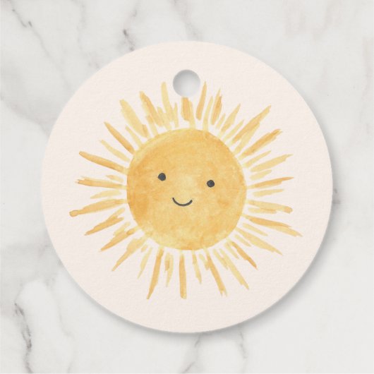 Sunshine Baby shower Dank u Bedankjes Labels (Achterkant)