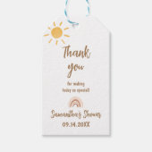 Sunshine Baby shower Dank u Label Cadeaulabel (Voorkant)