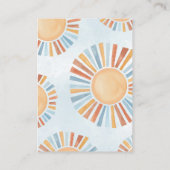 Sunshine Baby shower Diaper Raffle Informatiekaartje (Achterkant)