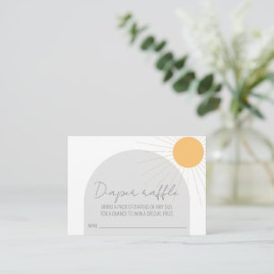 Sunshine Baby shower Diaper Raffle Informatiekaartje