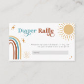 Sunshine Baby shower Diaper Raffle Informatiekaartje (Voorkant)