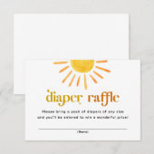 Sunshine Baby shower Diaper Raffle Kaart (Voorkant / Achterkant)