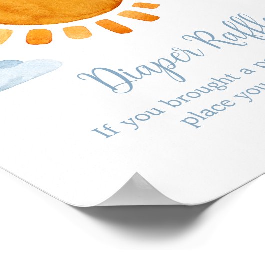 Sunshine Baby shower Diaper Raffle Poster (Hoek)